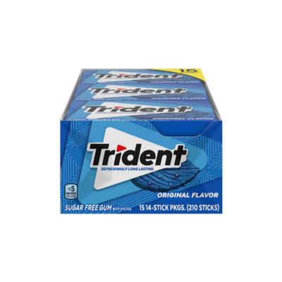 Trident Sugar Free Gum, Original, 14 Pieces, 15 ct