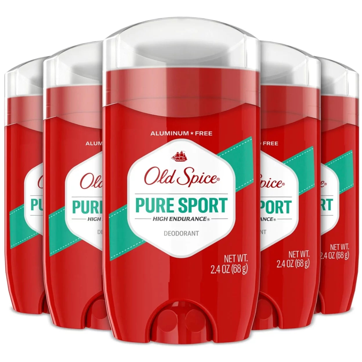 Old Spice High Endurance Deodorant 48 Hour Protection Pure Sport, 2.4oz 5pk