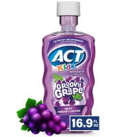 ACT Kids Anticavity Fluoride Rinse Groovy Grape, 16.9 fl. oz.