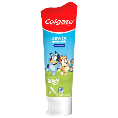 Colgate Bluey Kids Toothpaste with Fluoride Mild Bubble Fruit Flavor, 4.6Oz 130g