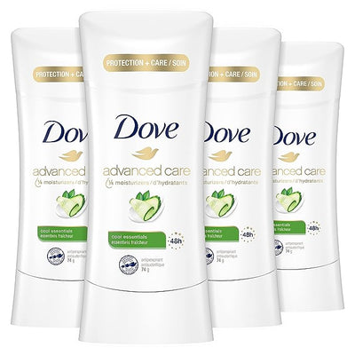 Dove Antiperspirant Deodorant Cool Essentials, 2.6oz 4pk