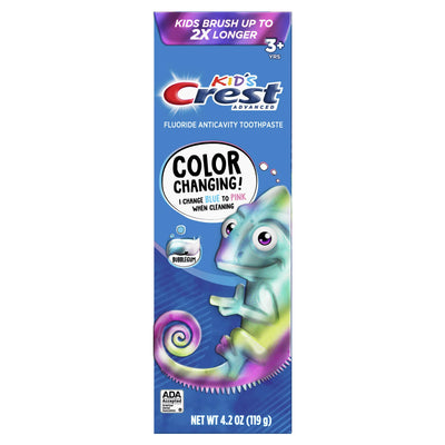 Crest Advanced Kid's Fluoride Toothpaste Bubblegum Flavor, 4.2oz 119g