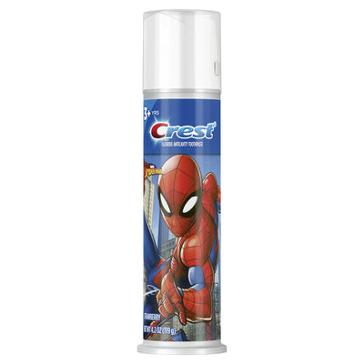 Crest Kid's Toothpaste Pump Featuring Marvel's Spiderman Strawberry Flavor, 4.2oz 119g
