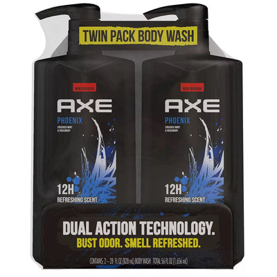 AXE Phoenix Body Wash for Men with Pump, 28 fl oz. 2 ct.