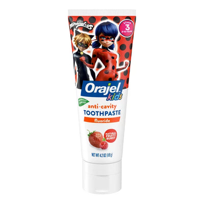 Orajel Kids Miraculous Anti-Cavity Fluoride Toothpaste Natural Fruity Burst Flavor, 4.2oz