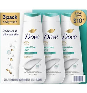 Dove Nourishing Body Wash Sensitive Skin, 23 fl. oz. 3pk