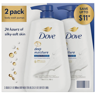 Dove Deep Moisture Renewing Body Wash, 1.8L