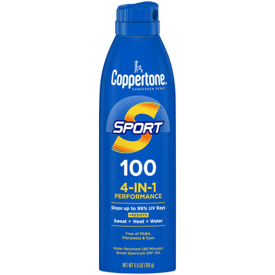 Coppertone Sport Sunscreen Spray SPF 100, 5.5Oz 156g