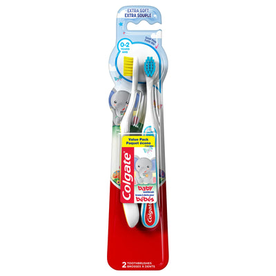 Colgate My First Baby and Toddler Toothbrush Extra Soft, 2 Count