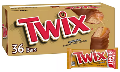 Twix Caramel Cookie Chocolate Candy Bars, 4.03lb 1.83kg