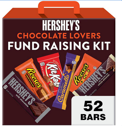 HERSHEY'S Assorted Flavored Candy Fund Raising Kit, 4lbs 2.23kg