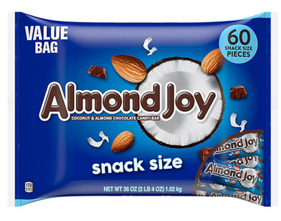 Almond Joy Coconut & Almond Chocolate Bars, 2.34lb 1.06kg