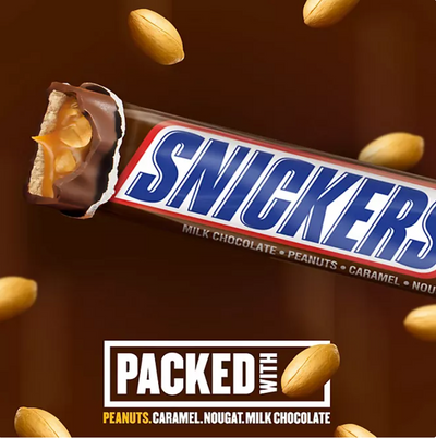 Snickers Chocolate Candy Bars Bulk Pack, 5.58lb 2.53kg