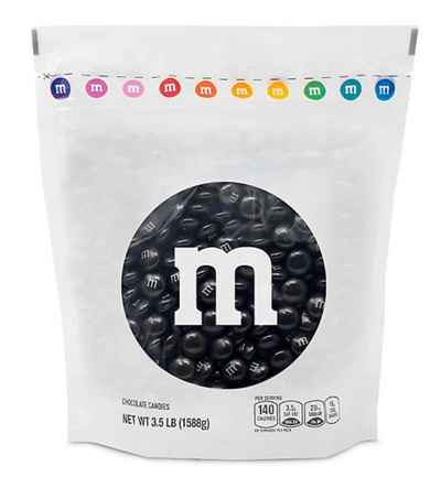 M&M’S Milk Chocolate Black Bulk Candy, 3.5lb 1.59kg