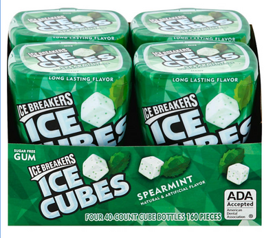 Ice Breakers Ice Cubes Spearmint Gum, 0.81lb 0.37kg