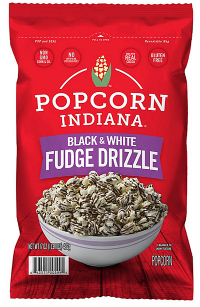 Popcorn Indiana Drizzled Black and White Kettle Corn, 482g