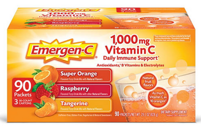 Emergen-C Variety Pack Dietary Supplement Drink Mix, 825g 90ct