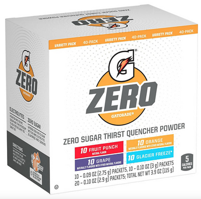 Gatorade G Zero Powder Variety Pack, 40ct
