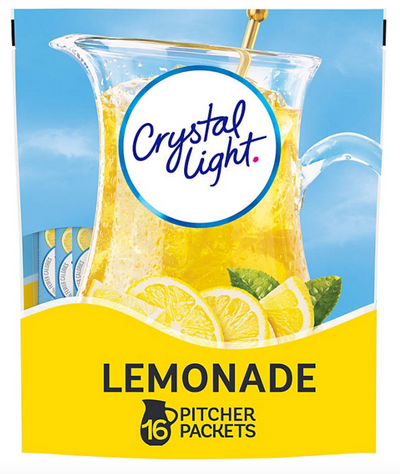 Crystal Light Lemonade Powdered Drink Mix, 16ct