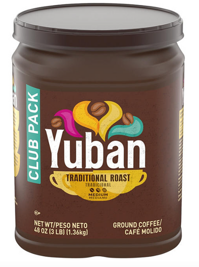 Yuban Traditional Roast Medium Roast Ground Coffee Club Pack, 3lb 1360g