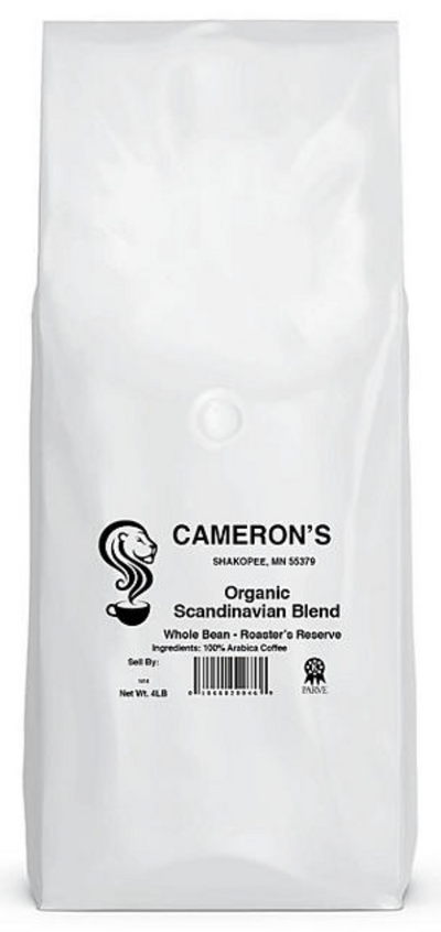 Cameron's Coffee Organic Whole Bean Coffee Scandinavian Blend, 4lb 1814g