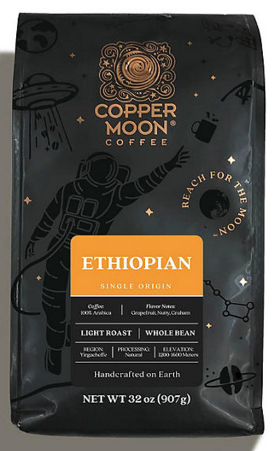 Copper Moon Single Origin Whole Bean Coffee Ethiopian Blend, 2lb 907g