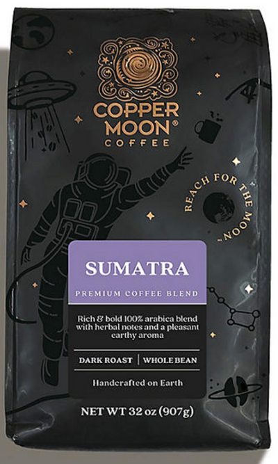 Copper Moon Coffee Whole Bean Blend Sumatra, 2lb 907g