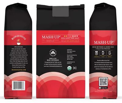 Mash-Up Organic Whole Bean Coffee, Dark Roast, 1.875lb 850g