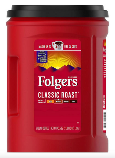 Folgers Classic Roast Ground Coffee, 2.72lb 1233g