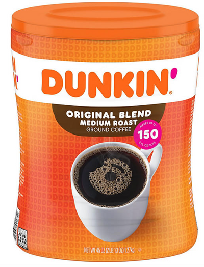 Dunkin' Donuts Original Blend Ground Coffee Medium Roast, 2.8lb 1275g