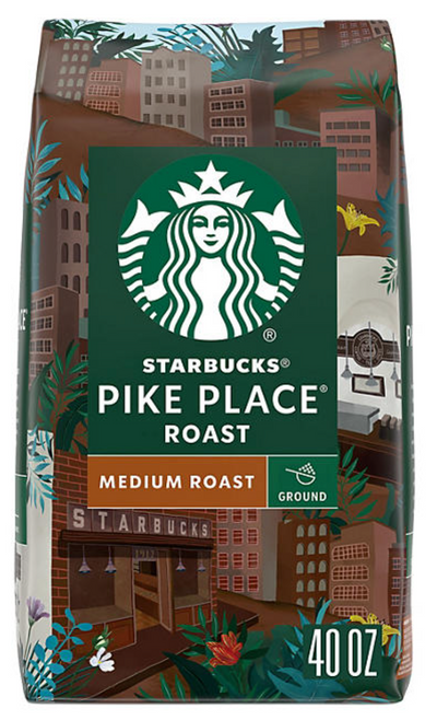 Starbucks Pike Place Medium Roast Ground Coffee, 2.5lb 1133g