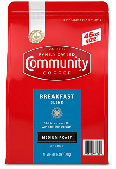 Community Coffee Ground Breakfast Blend, 2.8lb 304g