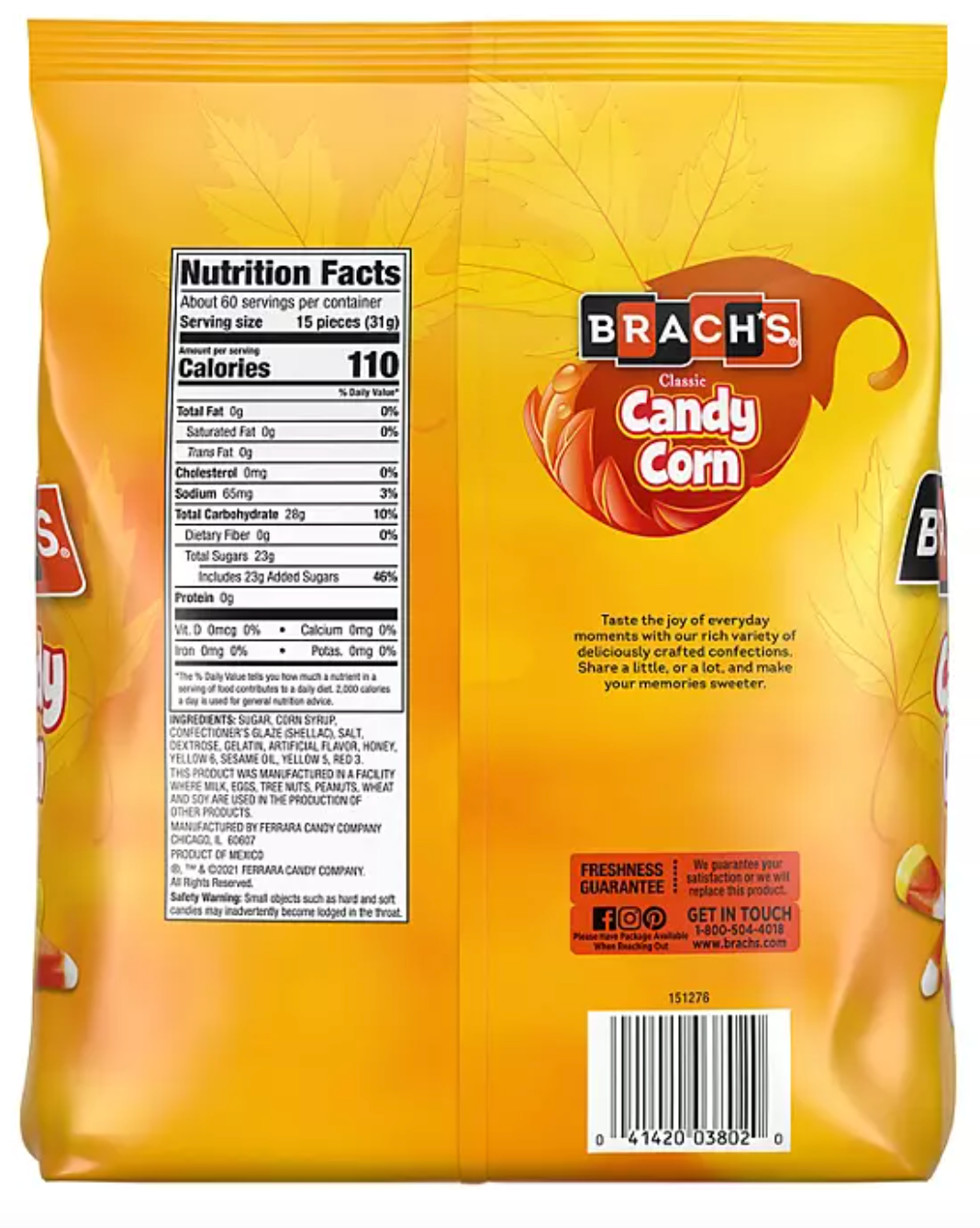 Brach's Candy Corn, 4.125lb 1871g