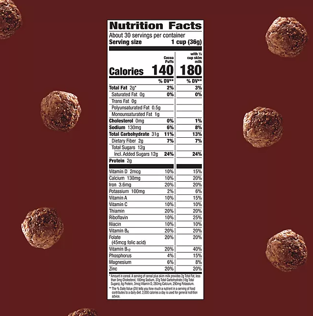 Cocoa Puffs Chocolate Cereal, 39.25oz 1.1kg