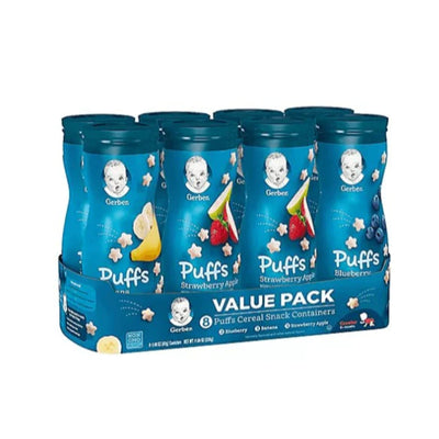 Gerber Puffs Cereal Snack Value Pack, 8ct