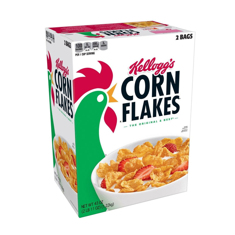 Kellogg's Corn Flakes, 43oz 1.22kg