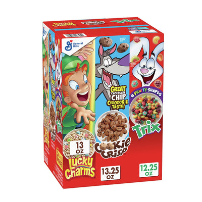 Lucky Charms, Cookie Crisp and Trix Kid Variety Pack, 38.5oz 1.09kg