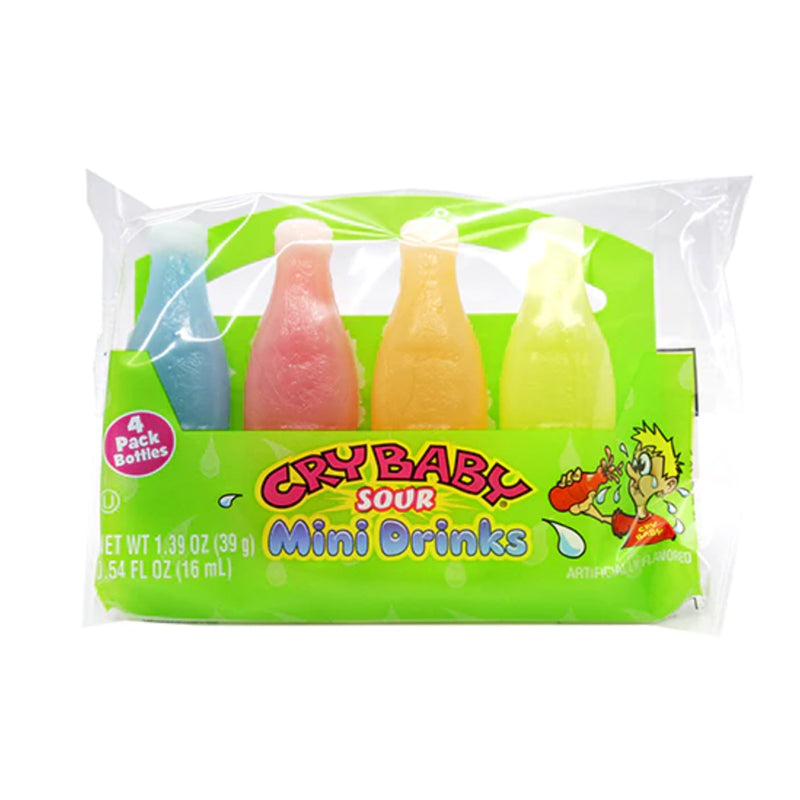 Nik-L-Nips Cry Baby Sour Mini Drinks Candy, 4ct