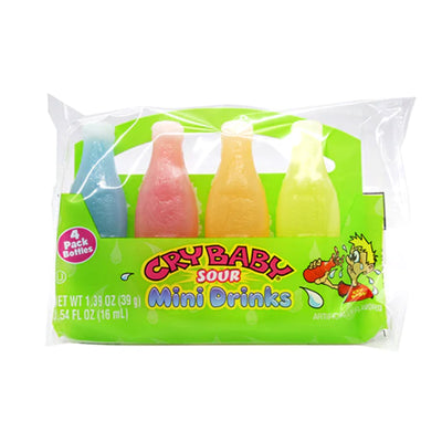 Nik-L-Nips Cry Baby Sour Mini Drinks Candy, 4ct