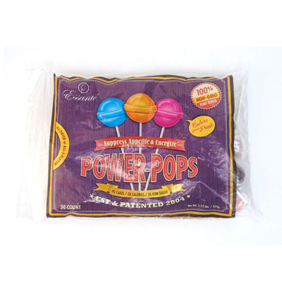 Power Pops Weight Loss Candy Lollipops Variety Flavor, 30 Count Bag